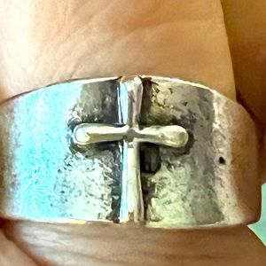 Silver Cross ring